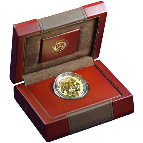 2013-W 1 oz Reverse Proof American Gold Buffalo Coin (Box + CoA) - Image 2