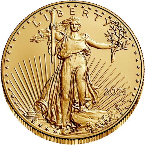 2021-W 1 oz Burnished American Gold Eagle Co