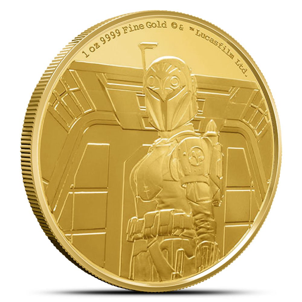 2022 1 oz Proof Niue Gold Mandalorian Bo-Kat